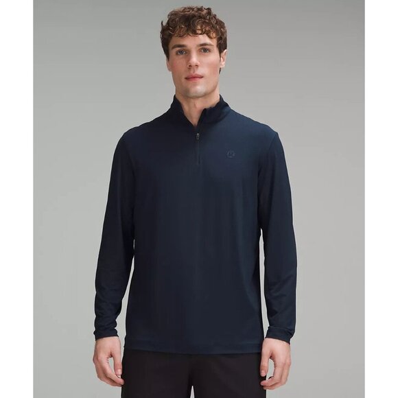 Logo Sport Long Sleeve Half Zip - True Navy - Picture 1 of 7